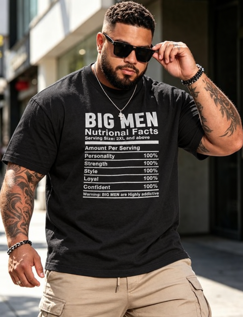 Big Men Nutritional Facts Tee